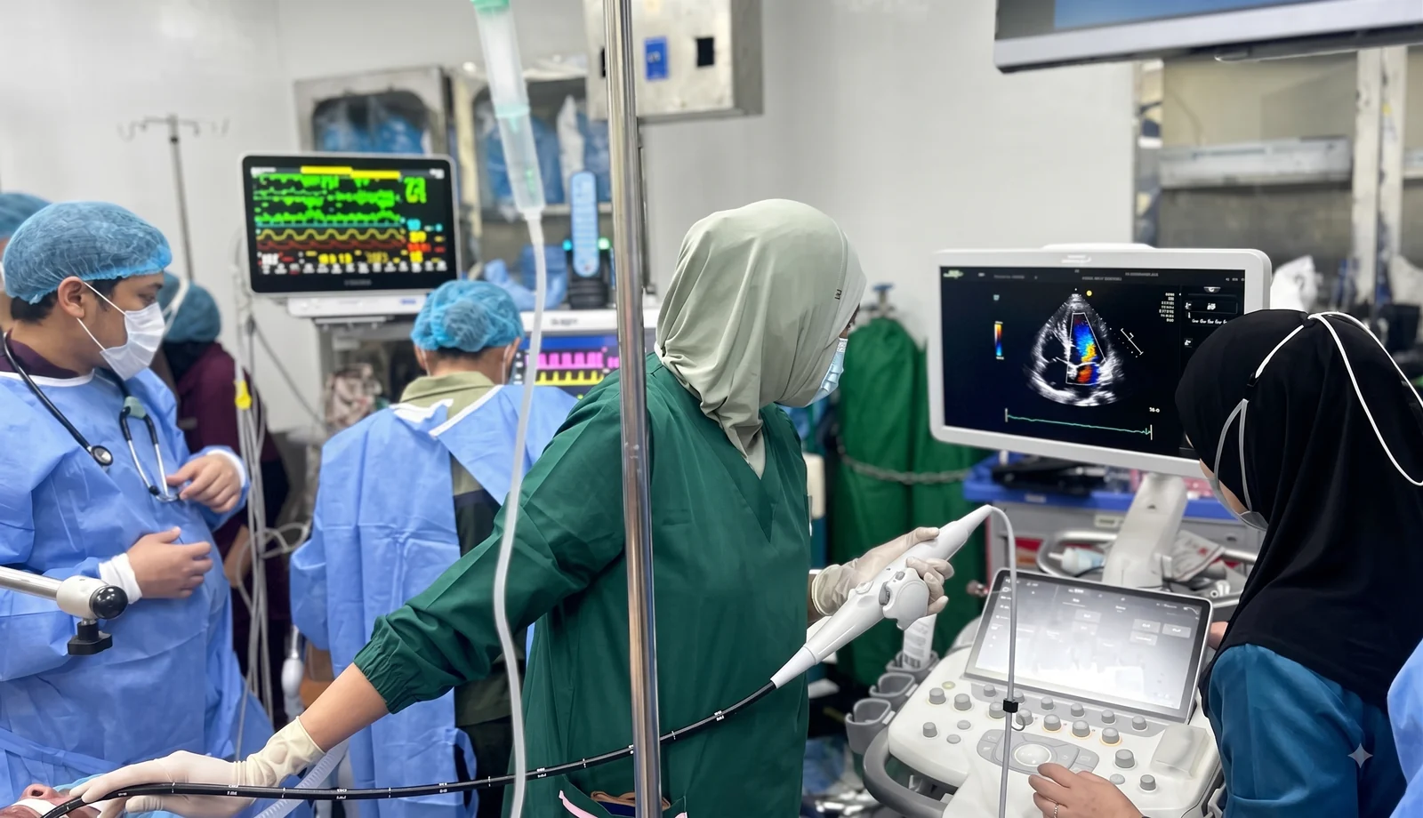 First open-heart surgery with TEE support.